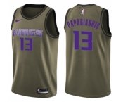 Men's Nike Sacramento Kings #13 Georgios Papagiannis Swingman Green Salute to Service NBA Jersey