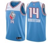 Men's Nike Sacramento Kings #14 Oscar Robertson Swingman Blue NBA Jersey - City Edition