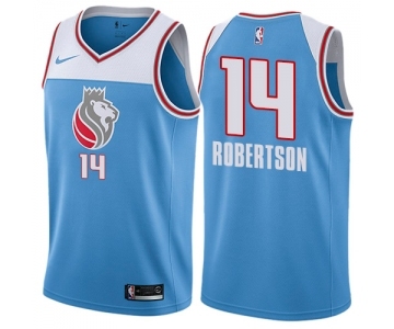 Men's Nike Sacramento Kings #14 Oscar Robertson Swingman Blue NBA Jersey - City Edition