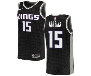 Men's Nike Sacramento Kings #15 DeMarcus Cousins Authentic Black NBA Jersey Statement Edition