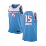 Men's Nike Sacramento Kings #15 DeMarcus Cousins Swingman Blue NBA Jersey - 2018-19 City Edition