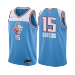 Men's Nike Sacramento Kings #15 DeMarcus Cousins Swingman Blue NBA Jersey - City Edition