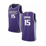 Men's Nike Sacramento Kings #15 DeMarcus Cousins Swingman Purple Road NBA Jersey - Icon Edition