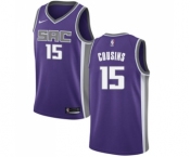 Men's Nike Sacramento Kings #15 DeMarcus Cousins Swingman Purple Road NBA Jersey - Icon Edition