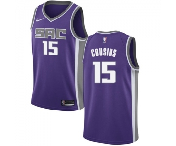 Men's Nike Sacramento Kings #15 DeMarcus Cousins Swingman Purple Road NBA Jersey - Icon Edition