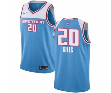 Men's Nike Sacramento Kings #20 Harry Giles Swingman Blue NBA Jersey - 2018-19 City Edition