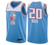 Men's Nike Sacramento Kings #20 Harry Giles Swingman Blue NBA Jersey - City Edition