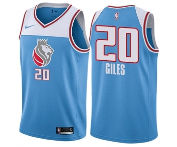 Men's Nike Sacramento Kings #20 Harry Giles Swingman Blue NBA Jersey - City Edition