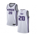 Men's Nike Sacramento Kings #20 Harry Giles Swingman White NBA Jersey - Association Edition