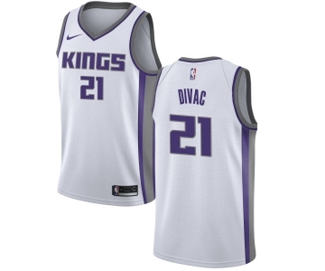 Men's Nike Sacramento Kings #21 Vlade Divac Swingman White NBA Jersey - Association Edition