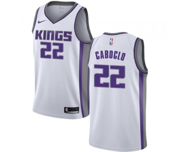 Men's Nike Sacramento Kings #22 Bruno Caboclo Authentic White NBA Jersey - Association Edition