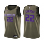 Men's Nike Sacramento Kings #22 Bruno Caboclo Swingman Green Salute to Service NBA Jersey