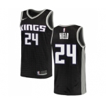 Men's Nike Sacramento Kings #24 Buddy Hield Swingman Black NBA Jersey Statement Edition