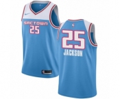 Men's Nike Sacramento Kings #25 Justin Jackson Swingman Blue NBA Jersey - 2018-19 City Edition