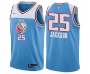 Men's Nike Sacramento Kings #25 Justin Jackson Swingman Blue NBA Jersey - City Edition