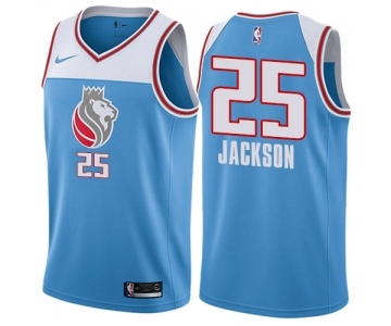 Men's Nike Sacramento Kings #25 Justin Jackson Swingman Blue NBA Jersey - City Edition