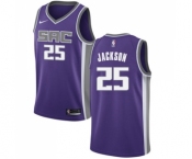 Men's Nike Sacramento Kings #25 Justin Jackson Swingman Purple Road NBA Jersey - Icon Edition