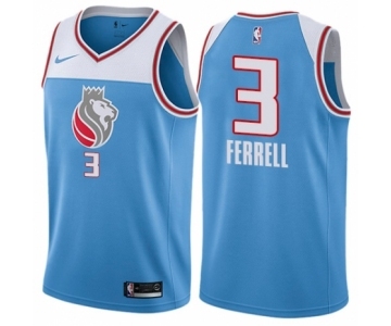 Men's Nike Sacramento Kings #3 Yogi Ferrell Authentic Blue NBA Jersey - City Edition