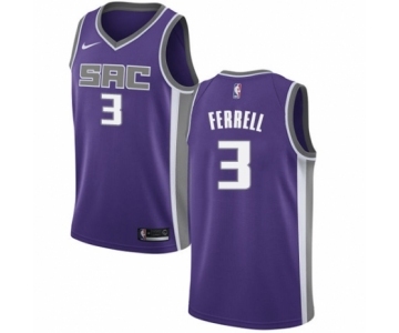 Men's Nike Sacramento Kings #3 Yogi Ferrell Authentic Purple NBA Jersey - Icon Edition