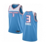 Men's Nike Sacramento Kings #3 Yogi Ferrell Swingman Blue NBA Jersey - 2018-19 City Edition