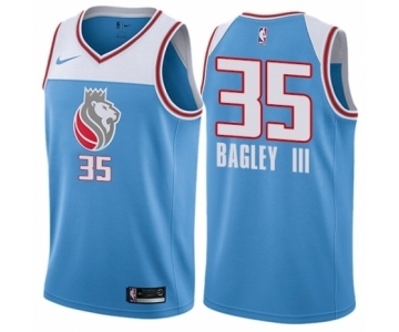 Men's Nike Sacramento Kings #35 Marvin Bagley III Authentic Blue NBA Jersey - City Edition