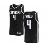 Men's Nike Sacramento Kings #4 Chris Webber Swingman Black NBA Jersey Statement Edition