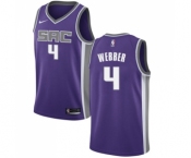 Men's Nike Sacramento Kings #4 Chris Webber Swingman Purple Road NBA Jersey - Icon Edition