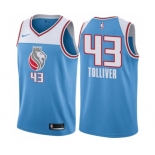 Men's Nike Sacramento Kings #43 Anthony Tolliver Swingman Blue NBA Jersey - City Edition