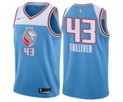 Men's Nike Sacramento Kings #43 Anthony Tolliver Swingman Blue NBA Jersey - City Edition