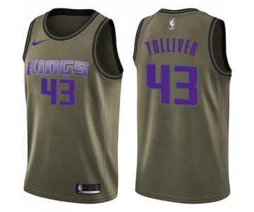 Men's Nike Sacramento Kings #43 Anthony Tolliver Swingman Green Salute to Service NBA Jersey