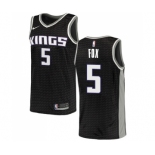 Men's Nike Sacramento Kings #5 De'Aaron Fox Swingman Black NBA Jersey Statement Edition