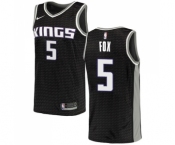 Men's Nike Sacramento Kings #5 De'Aaron Fox Swingman Black NBA Jersey Statement Edition