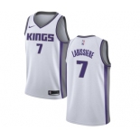 Men's Nike Sacramento Kings #7 Skal Labissiere Swingman White NBA Jersey - Association Edition