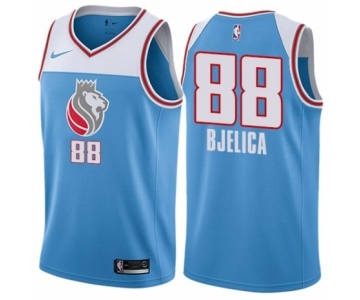 Men's Nike Sacramento Kings #88 Nemanja Bjelica Authentic Blue NBA Jersey - City Edition