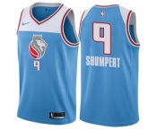 Men's Nike Sacramento Kings #9 Iman Shumpert Authentic Blue NBA Jersey - City Edition