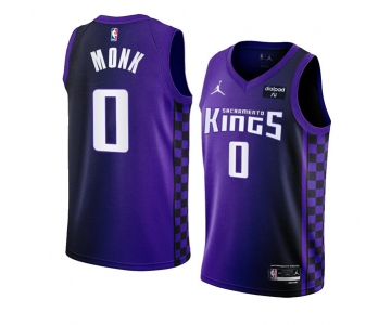 Men's Sacramento Kings #0 Malik Monk Purple 2023-24 Statement Edition Swingman Stitched Jersey