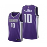 Men's Sacramento Kings #10 Domantas Sabonis Purple 2022 Basketball Stitched Jersey