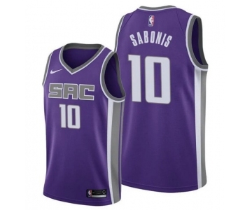 Men's Sacramento Kings #10 Domantas Sabonis Purple 2022 Basketball Stitched Jersey