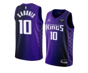 Men's Sacramento Kings #10 Domantas Sabonis Purple 2023-24 Statement Edition Swingman Stitched Jersey