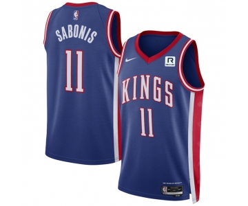 Men's Sacramento Kings #11 Domantas Sabonis Purple 2024-25 City Edition Stitched Basketball Jersey