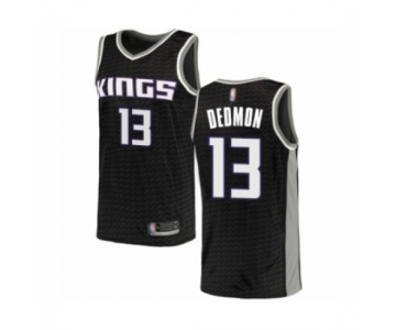 Men's Sacramento Kings #13 Dewayne Dedmon Authentic Black Basketball Jersey Statement Edition