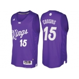 Men's Sacramento Kings #15 DeMarcus Cousins Purple 2016 Christmas Day NBA Swingman Jersey