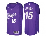 Men's Sacramento Kings #15 DeMarcus Cousins Purple 2016 Christmas Day NBA Swingman Jersey