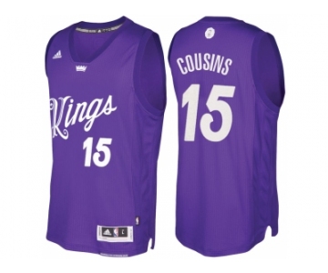 Men's Sacramento Kings #15 DeMarcus Cousins Purple 2016 Christmas Day NBA Swingman Jersey