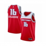 Men's Sacramento Kings #16 Peja Stojakovic Swingman Red Basketball Jersey 2019-20 City Edition