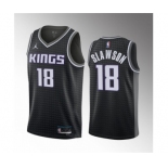 Men's Sacramento Kings #18 Jalen Slawson Black 2023 Draft Statement Edition Stitched Jersey