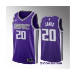 Men's Sacramento Kings #18 Jalen Slawson Gray 2023 Draft City Edition Stitched Jersey