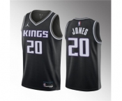 Men's Sacramento Kings #20 Colby Jones Black 2023 Draft Statement Edition Stitched Jersey