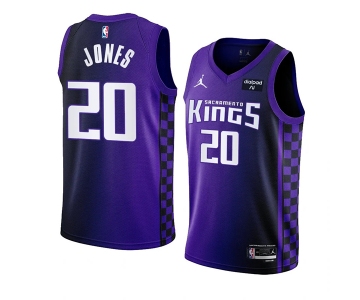 Men's Sacramento Kings #20 Colby Jones Purple 2023-24 Statement Edition Swingman Stitched Jersey