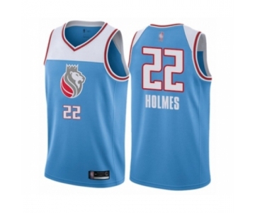 Men's Sacramento Kings #22 Richaun Holmes Authentic Blue Basketball Jersey - City Edition